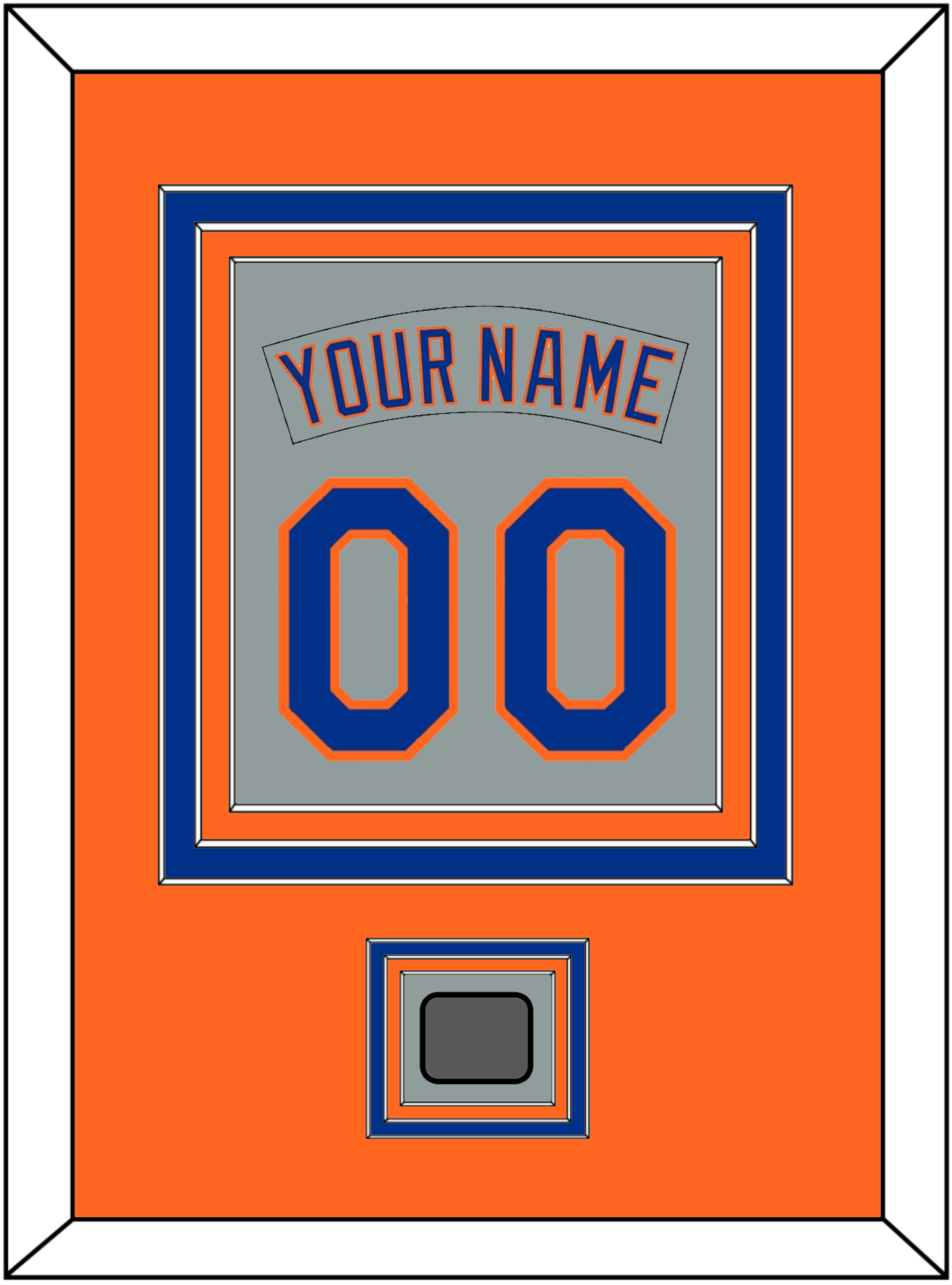 New York Nameplate & Number Combined With World Series Patch - Road Gray (1982-1986) - Premier Tier 3