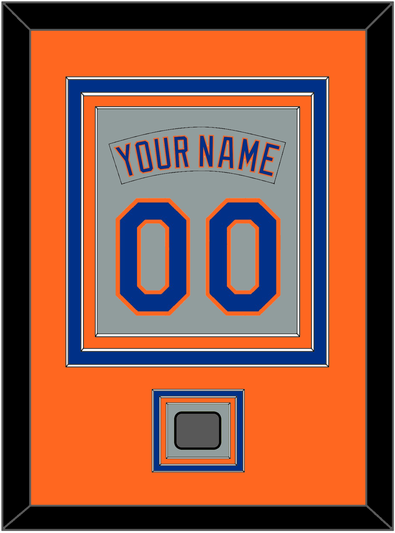New York Nameplate & Number Combined With World Series Patch - Road Gray (1982-1986) - Premier Tier 3