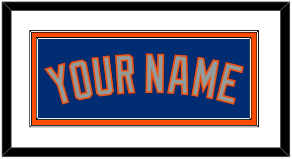 New York Name - Alternate Road Blue - Double Mat 1