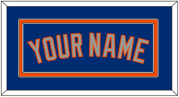 New York Name - Alternate Road Blue - Double Mat 2