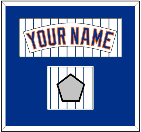 New York Nameplate & World Series Patch - Home Pinstripes (1983-1986) - Single Mat 1