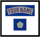 New York Nameplate & World Series Jersey Patch - Road Gray (1982-1986)- Single Mat 1