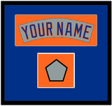 New York Nameplate & World Series Jersey Patch - Road Gray (1982-1986)- Single Mat 3