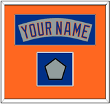 New York Nameplate & World Series Jersey Patch - Road Gray (1982-1986)- Single Mat 4