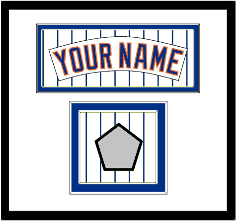 New York Nameplate & World Series Patch - Home Pinstripes (1983-1986) - Double Mat 1