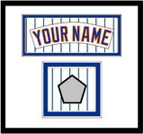 New York Nameplate & World Series Patch - Home Pinstripes (1983-1986) - Double Mat 1