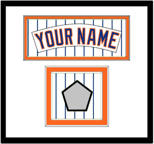 New York Nameplate & World Series Patch - Home Pinstripes (1983-1986) - Double Mat 2