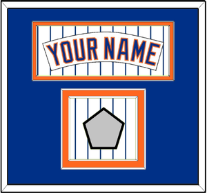 New York Nameplate & World Series Patch - Home Pinstripes (1983-1986) - Double Mat 3