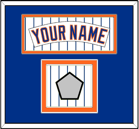 New York Nameplate & World Series Patch - Home Pinstripes (1983-1986) - Double Mat 3