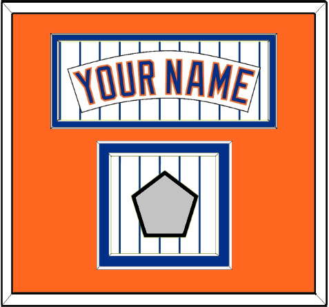 New York Nameplate & World Series Patch - Home Pinstripes (1983-1986) - Double Mat 4