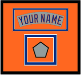 New York Nameplate & World Series Jersey Patch - Road Gray (1982-1986)- Double Mat 4