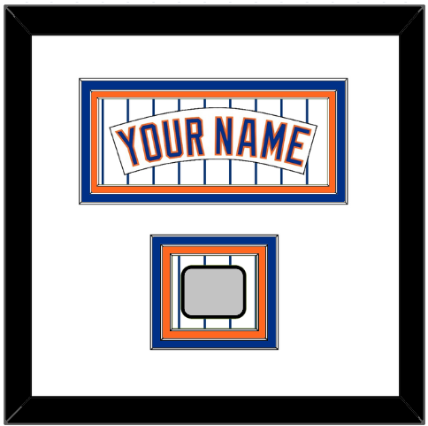 New York Nameplate & World Series Patch - Home Pinstripes (1983-1986) - Triple Mat 1