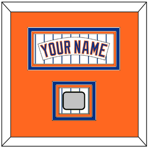 New York Nameplate & World Series Patch - Home Pinstripes (1983-1986) - Triple Mat 3