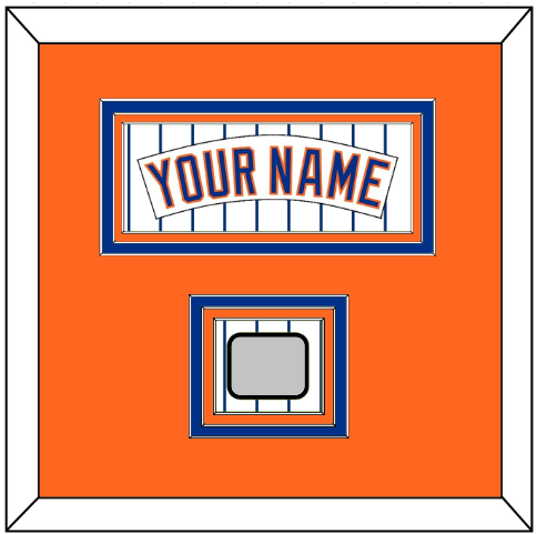 New York Nameplate & World Series Patch - Home Pinstripes (1983-1986) - Triple Mat 3