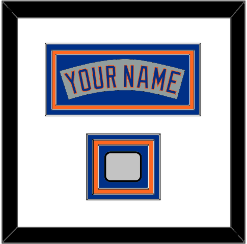 New York Nameplate & World Series Jersey Patch - Road Gray (1982-1986)- Triple Mat 1