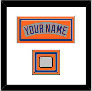 New York Nameplate & World Series Jersey Patch - Road Gray (1982-1986)- Triple Mat 2