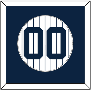 New York Number - Home White Pinstripes - Single Mat 1