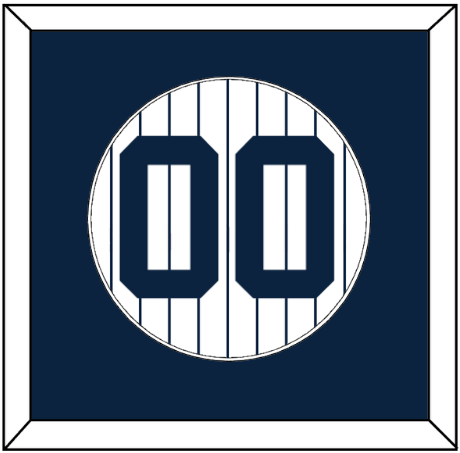 New York Number - Home White Pinstripes - Single Mat 1