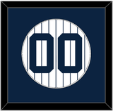 New York Number - Home White Pinstripes - Single Mat 1