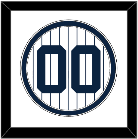 New York Number - Home White Pinstripes - Double Mat 1