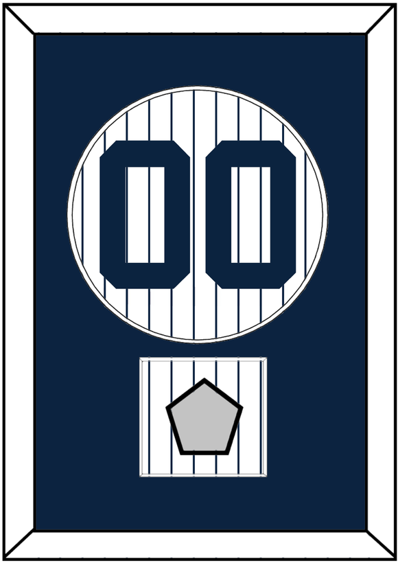 New York Number & 2009 World Series Champions Patch - Pinstripes - Single Mat 1