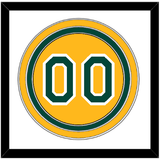 Oakland Number - Alternate Gold (2011-2018) - Triple Mat 1
