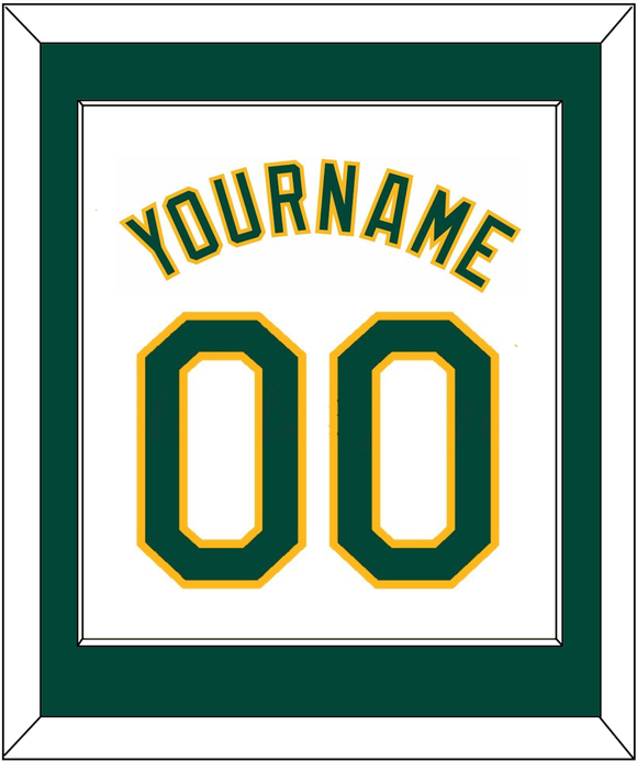 Oakland Name & Number - Home White - Single Mat 1
