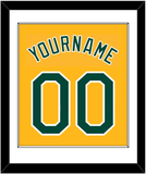 Oakland Name & Number - Alternate Gold (2011-2018) - Single Mat 1
