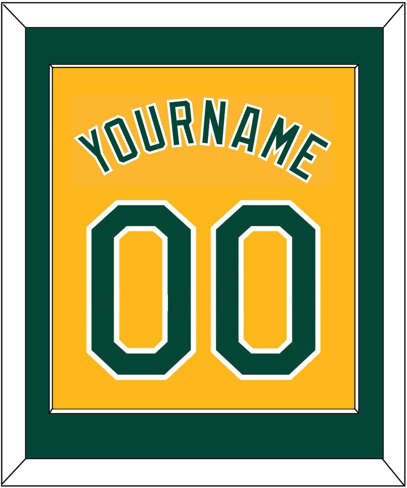 Oakland Name & Number - Alternate Gold (2011-2018) - Essential Tier 2