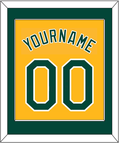 Oakland Name & Number - Alternate Gold (2011-2018) - Essential Tier 2