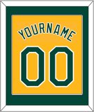 Oakland Name & Number - Alternate Gold (2011-2018) - Single Mat 2