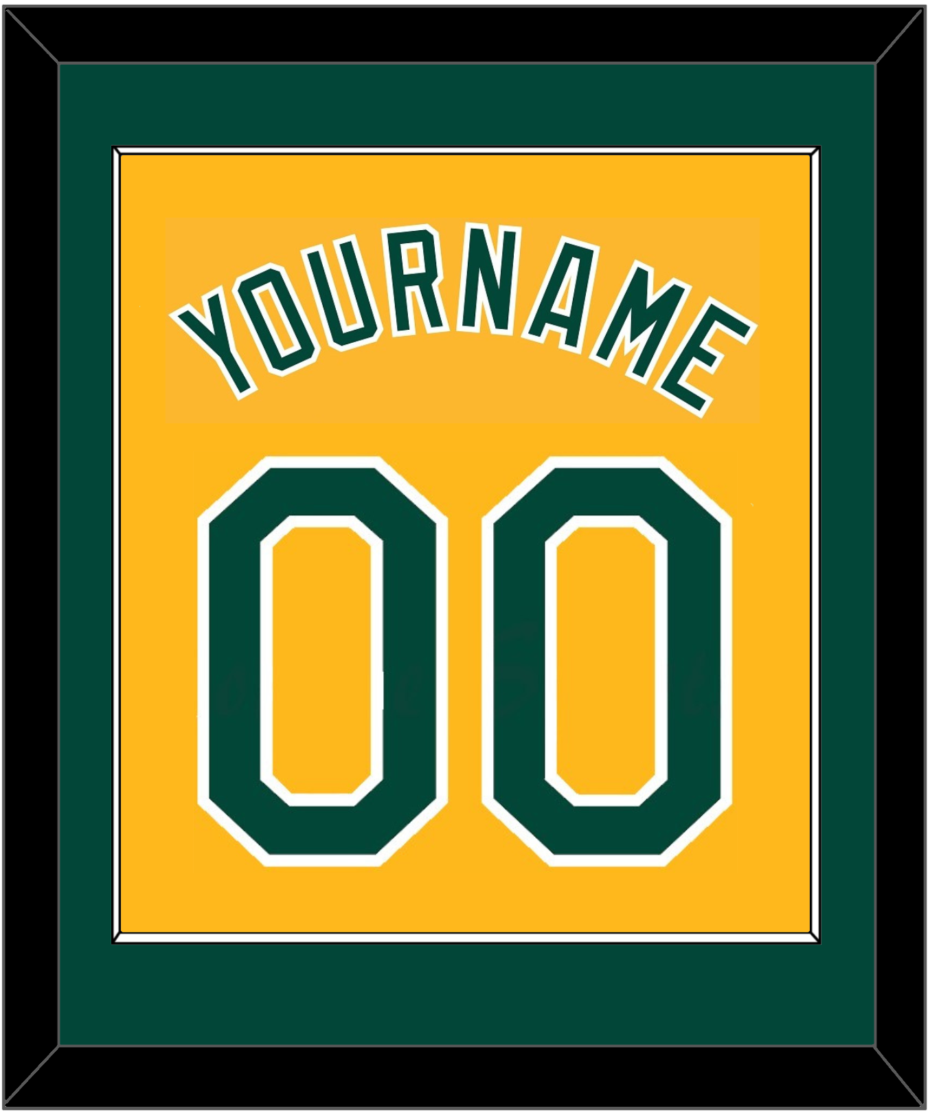 Oakland Name & Number - Alternate Gold (2011-2018) - Essential Tier 2