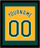 Oakland Name & Number - Alternate Gold (2011-2018) - Single Mat 2