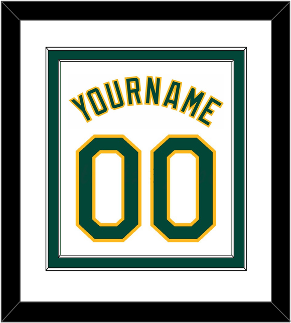 Oakland Name & Number - Home White - Double Mat 1