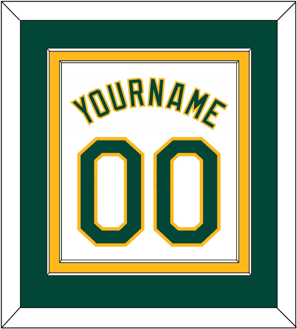 Oakland Name & Number - Home White - Double Mat 2