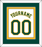 Oakland Name & Number - Home White - Double Mat 2