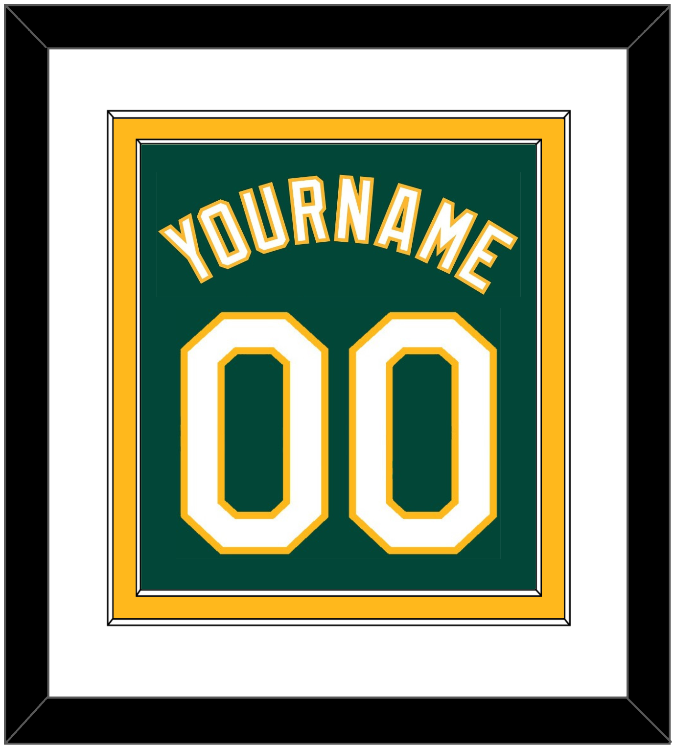Oakland Name & Number - Alternate Green - Signature Tier 1