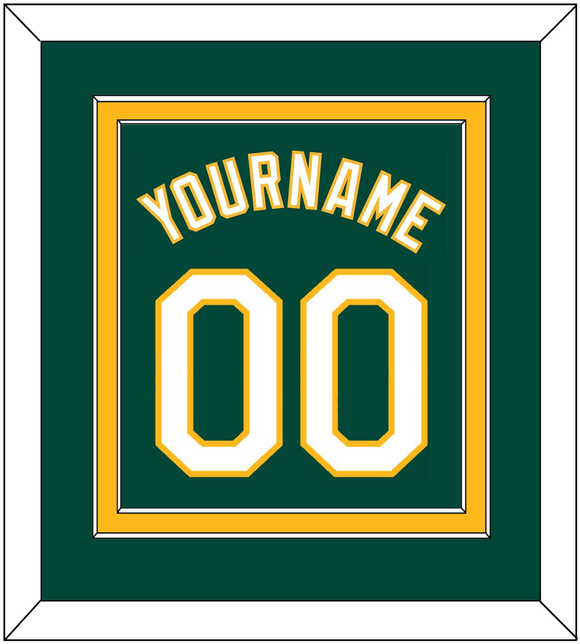 Oakland Name & Number - Alternate Green - Double Mat 2