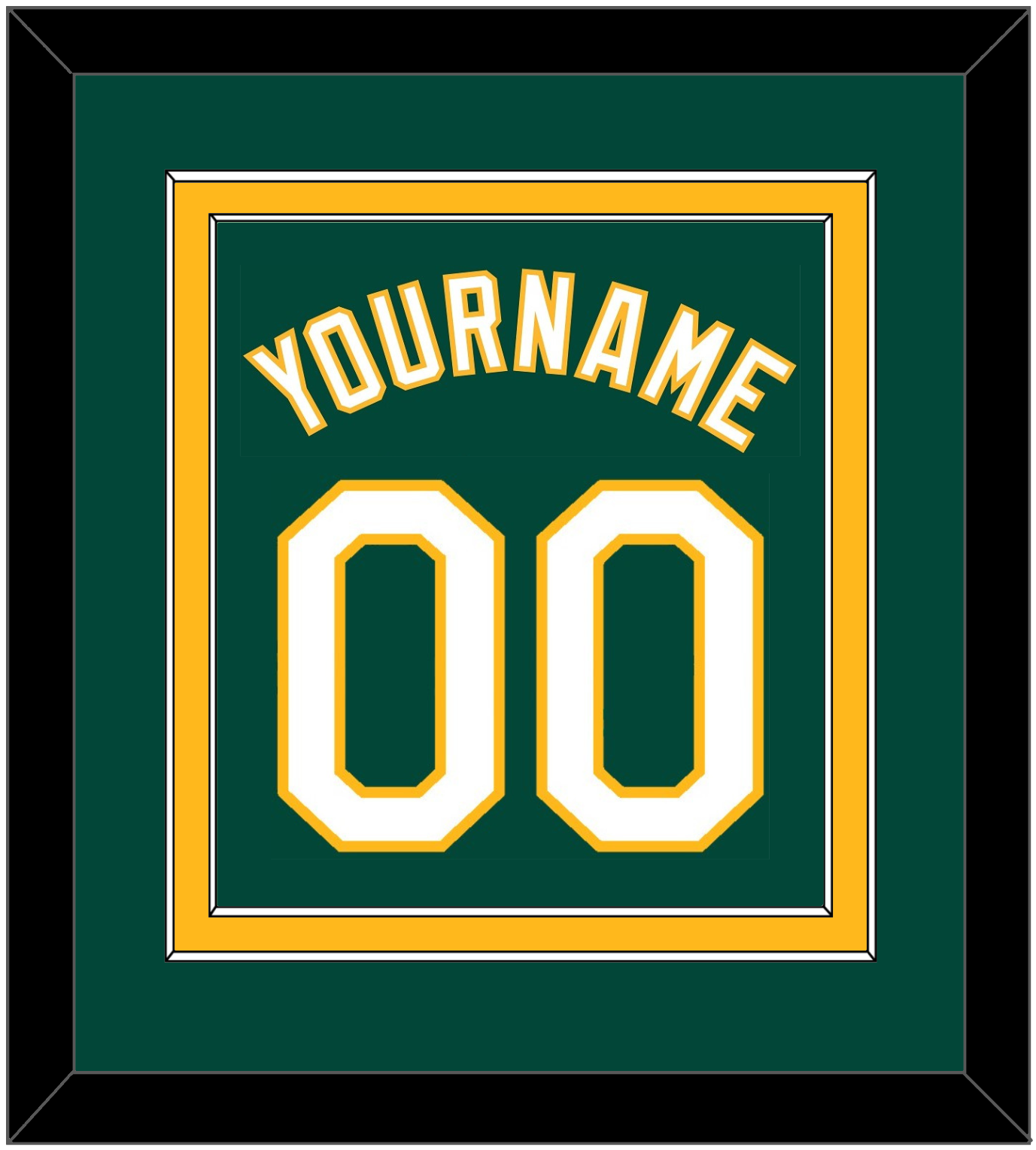 Oakland Name & Number - Alternate Green - Signature Tier 2