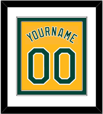 Oakland Name & Number - Alternate Gold (2011-2018) - Double Mat 1