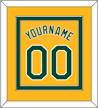 Oakland Name & Number - Alternate Gold (2011-2018) - Signature Tier 2