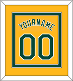 Oakland Name & Number - Alternate Gold (2011-2018) - Double Mat 2