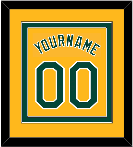 Oakland Name & Number - Alternate Gold (2011-2018) - Signature Tier 2