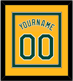 Oakland Name & Number - Alternate Gold (2011-2018) - Double Mat 2