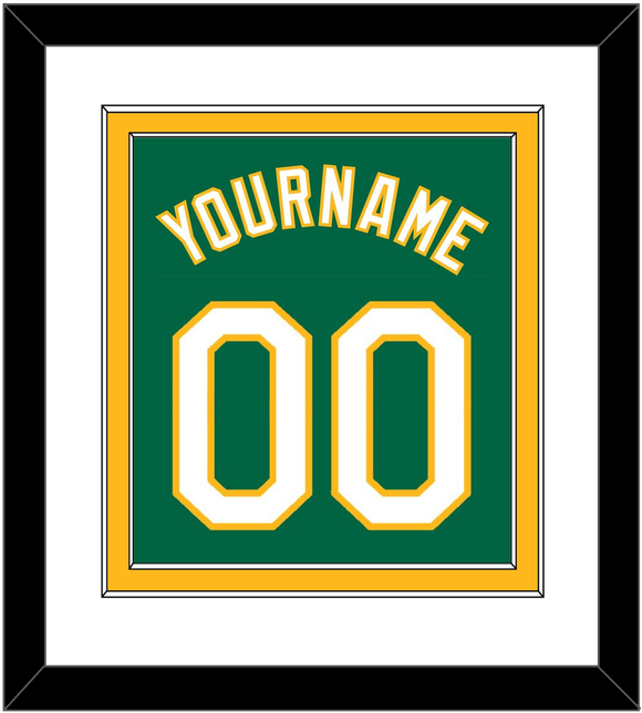 Oakland Name & Number - Alternate Kelly Green - Double Mat 1