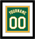Oakland Name & Number - Alternate Kelly Green - Double Mat 1