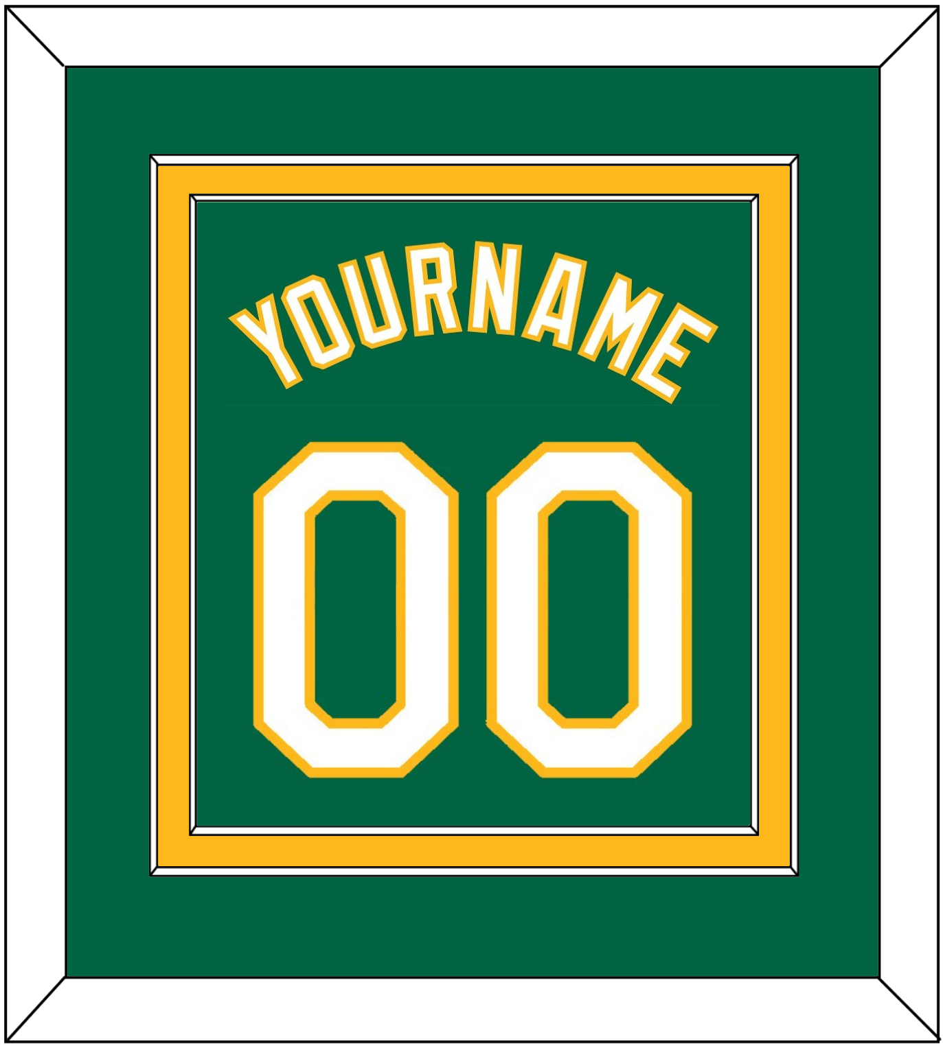 Oakland Name & Number - Alternate Kelly Green - Signature Tier 2
