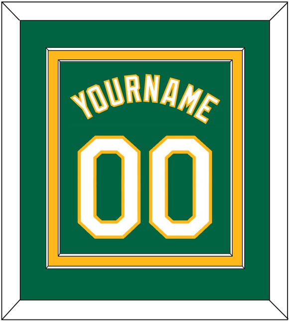 Oakland Name & Number - Alternate Kelly Green - Double Mat 2