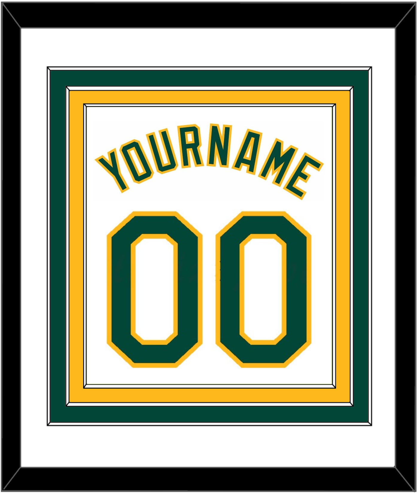Oakland Name & Number - Home White - Premier Tier 1