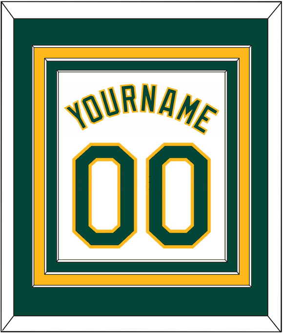 Oakland Name & Number - Home White - Triple Mat 2